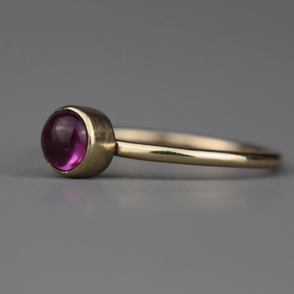 Gold wild flower Gemstone Ring - 5mm Gemstone Choice
