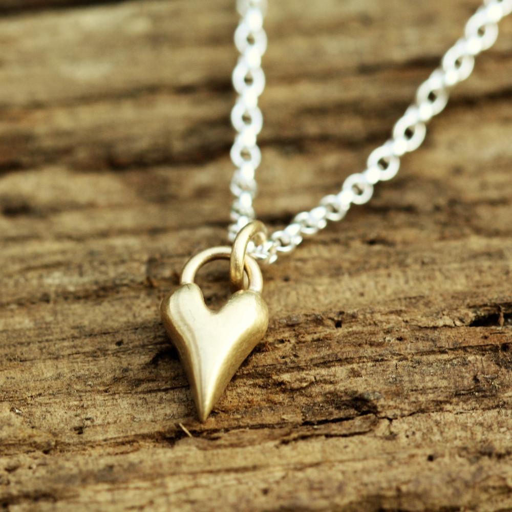 Gold Wild Heart and Silver Necklace