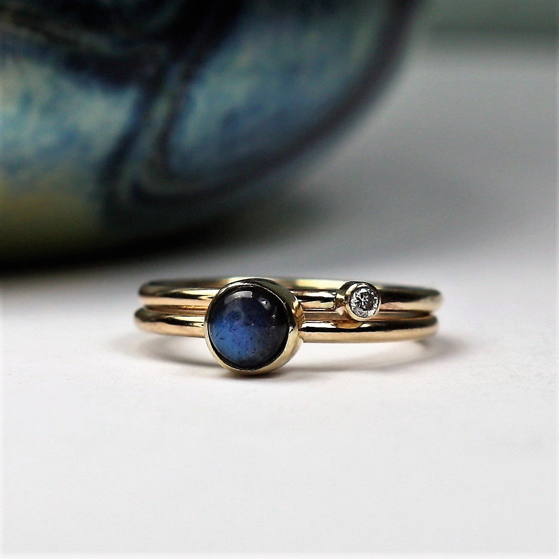 Universe Mini Gold Ring Set - 5mm Gemstone