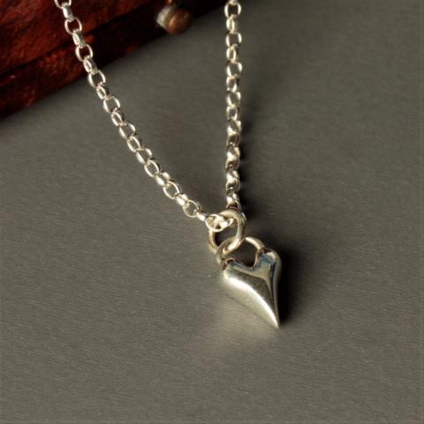 Wild Silver Heart Necklace