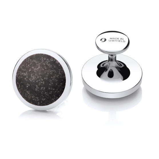 Sheffield Steel Cufflinks – Granite