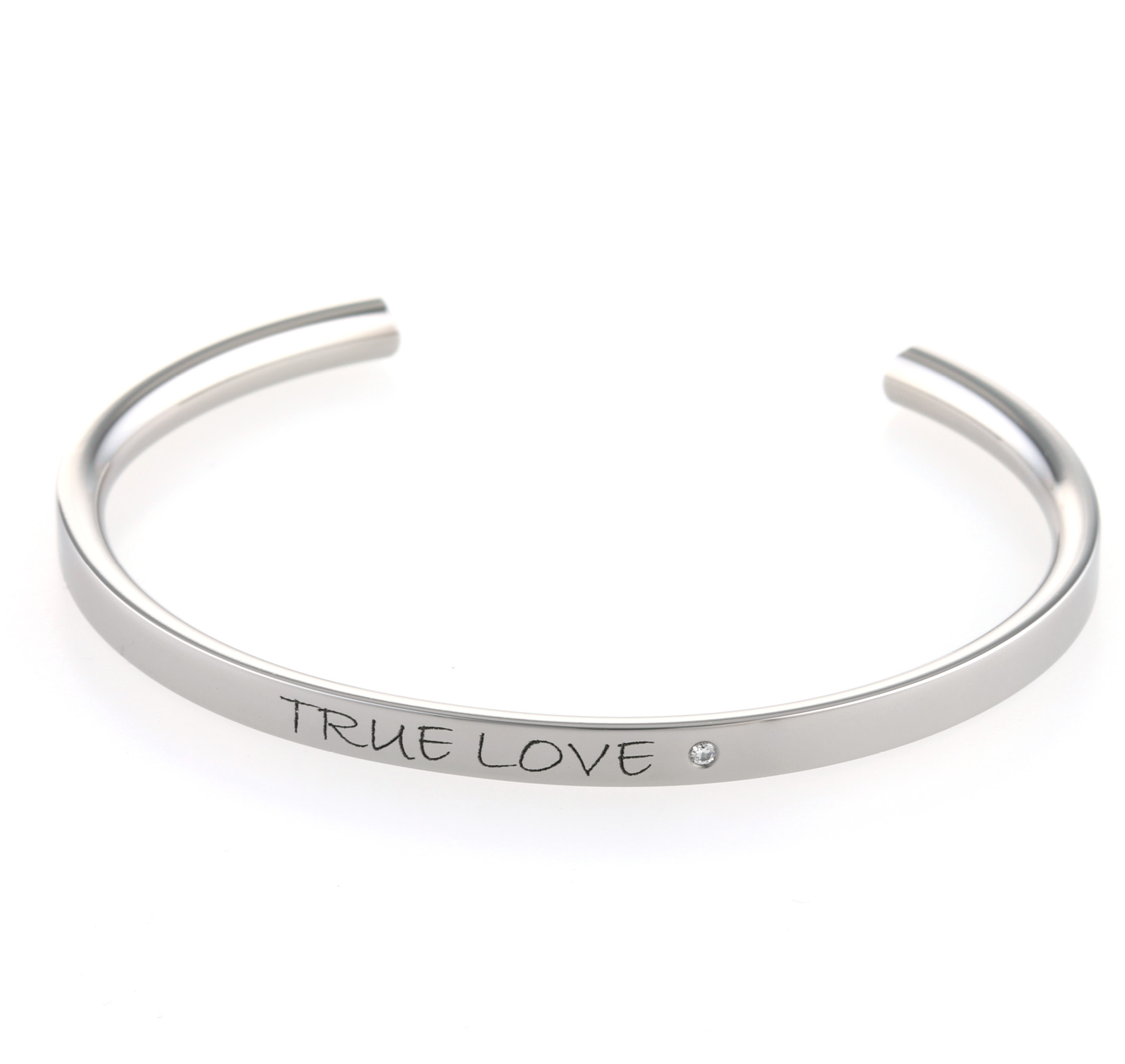 Ti2 Titanium Valentines Day Bangle with Diamond