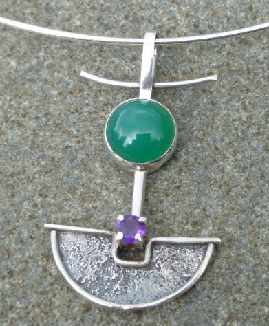 Onyx & Amethyst Pendant