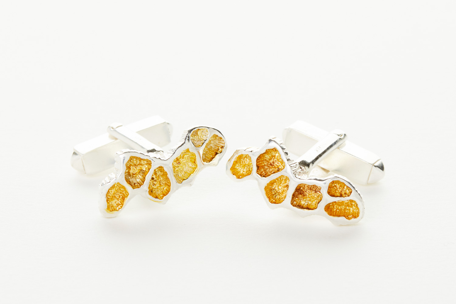 Cufflinks with Gold Highlights