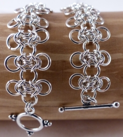 Silver Open Weave chain bracelet