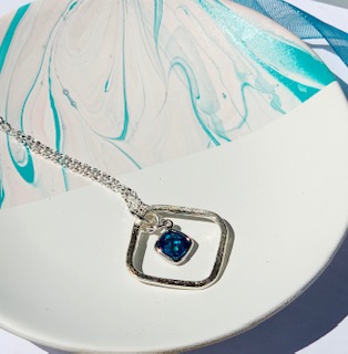 blue crystal necklace