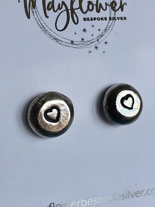 Chunky Heart Stud Earrings