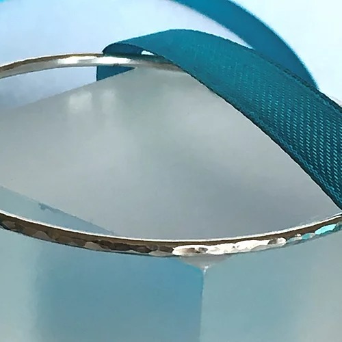 Hammered Round Wire Bangle