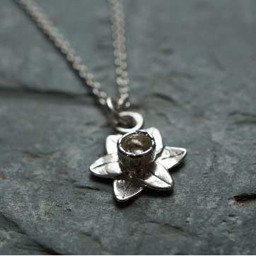 Daffodil Pendant on Chain Necklace